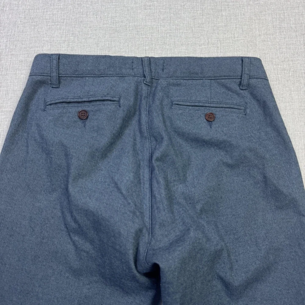 ASH & ERIE Pants Mens 31x28 Blue Chino Regular Fit Flat Front Pockets Stretch